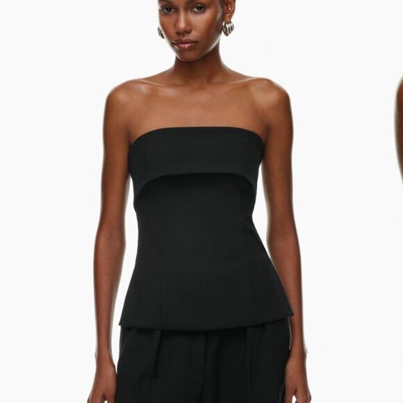 Aritzia element tube top black size 4 EUC perfect for under blazer day/night - Picture 1 of 3